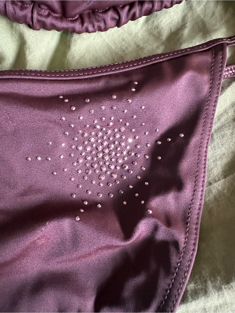 H&M Brown Rhinestone Triangle Bikini - Picture 5 of 10
